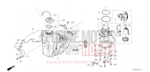 RESERVOIR A CARBURANT (CRF450RX) CRF450RXM de 2021